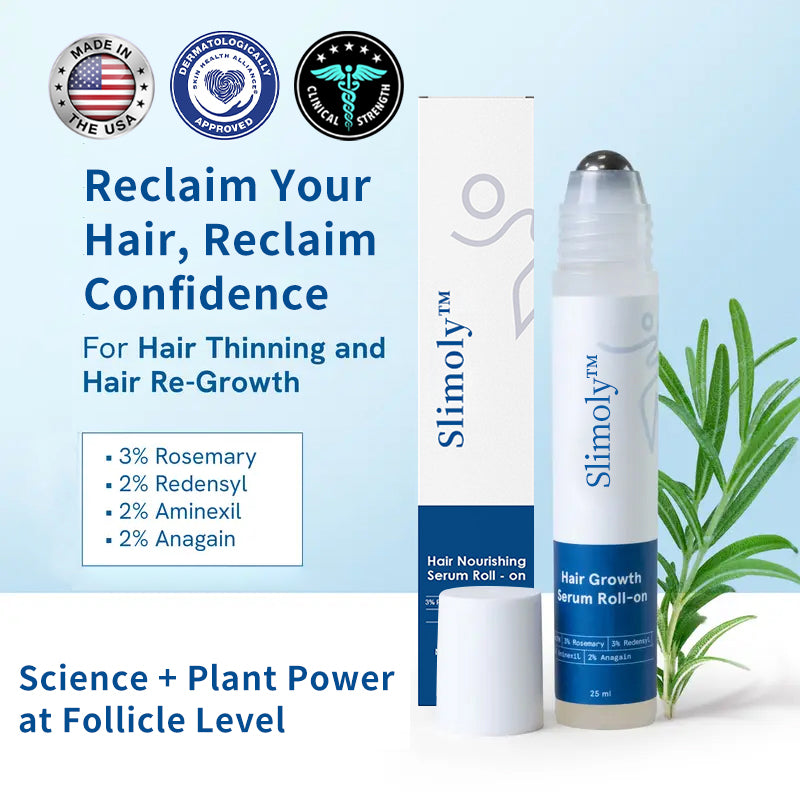 Slimoly™ Professional Anti-Hair Loss Roll-On – Stimulates Hair Growth in 1–2 Weeks
