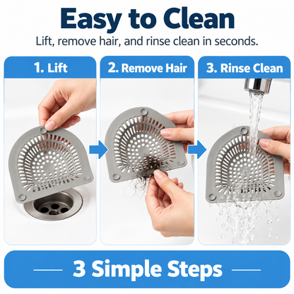 Bathroom Drain Hair Catcher – Sink & Shower Hair Filter